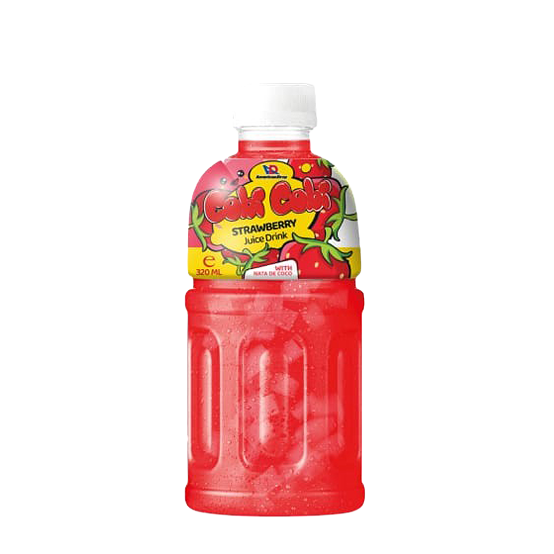 Strawberry Juice Drink With Coconut Jelly Cobi Cobi 320 ml