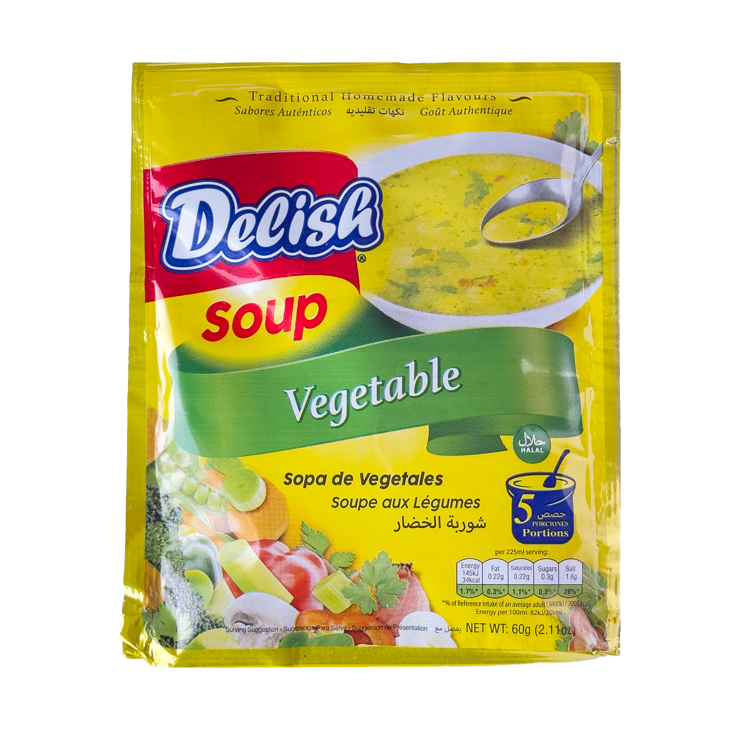 شوربة خضار ديليش 60 جم