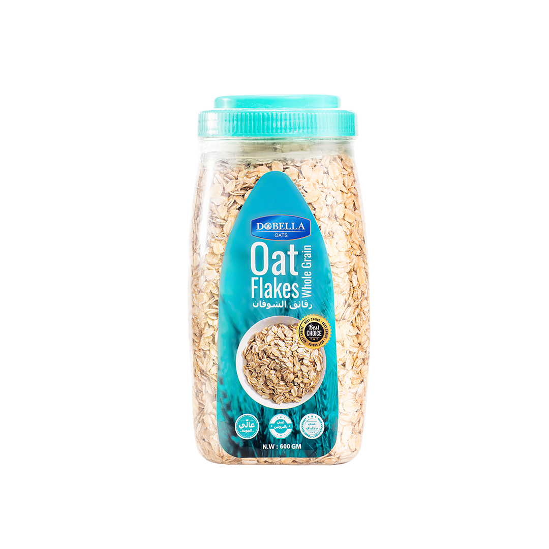Whole Grain Oat Flakes Jar Dobella 600 g