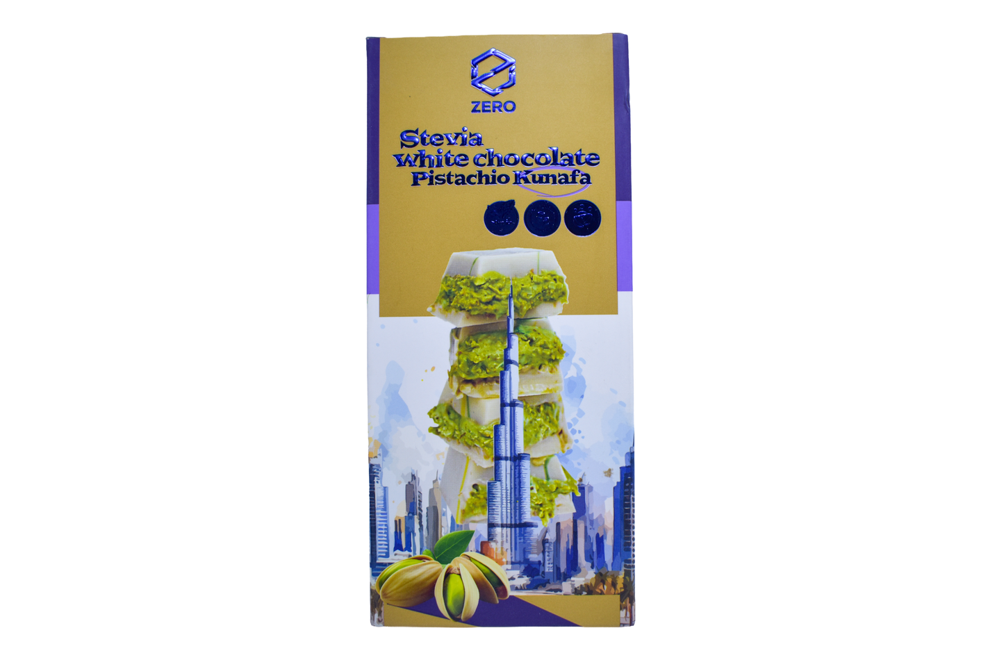 Stevia White Chocolate Pistachio Kunafa Zero 85 g